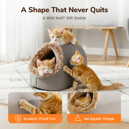 🎁50%OFF!🐾Winter Warm Pet Cave Bed – Cozy Den for Cats & Small Dogs❄️❤️