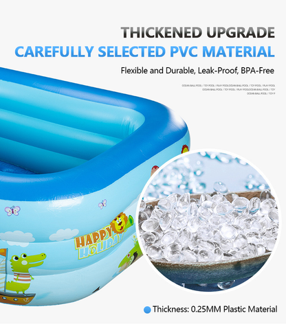 📢📢50% OFF !! ⏰ Children's Inflatable Pool – Sturdy PVC & easy setup – Perfect for backyard fun on hot days – safe and colourful for kids 🌞✨