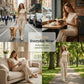 Elegant Mock Neck Top & Wide-Leg Pants 2-Piece Set