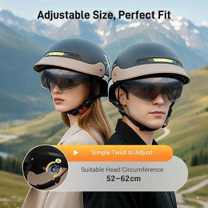 🥳2026 HOT SALE🥳💞50K+ SOLD!🏍️Breathable Lightweight Helmet – Crash-resistant shell, airflow design. Stays cool & secure. Ideal for senior riders👴✅