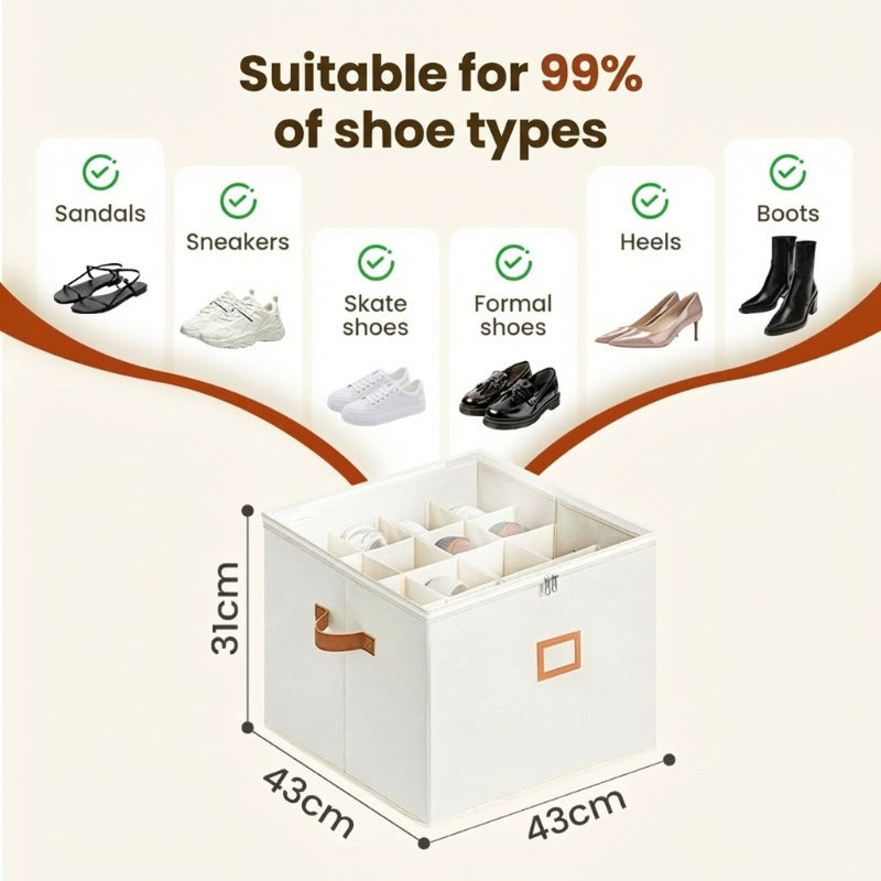 🎉 2026 Sale — Over 42,300 Sold!📦 Fabric Shoe Organizer Storage Box
