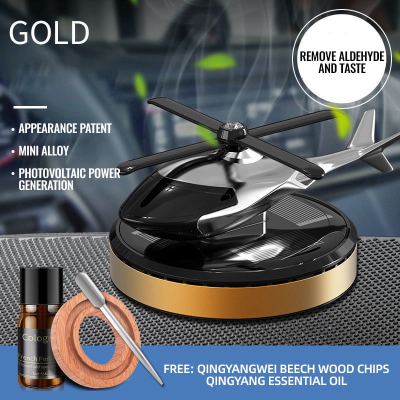 📢📢50% OFF !! ⏰ Metal Solar Helicopter Air Freshener