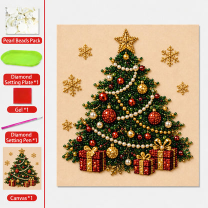 DIY Christmas Pearl Art Kit | 5 Festive Designs, 3D Raised Beads, All Materials Included