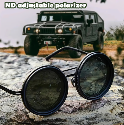 🕶️Adjustable Tint Polarized Round Sunglasses🌞UV400 Protection, Lightweight & Scratch-Resistant✨