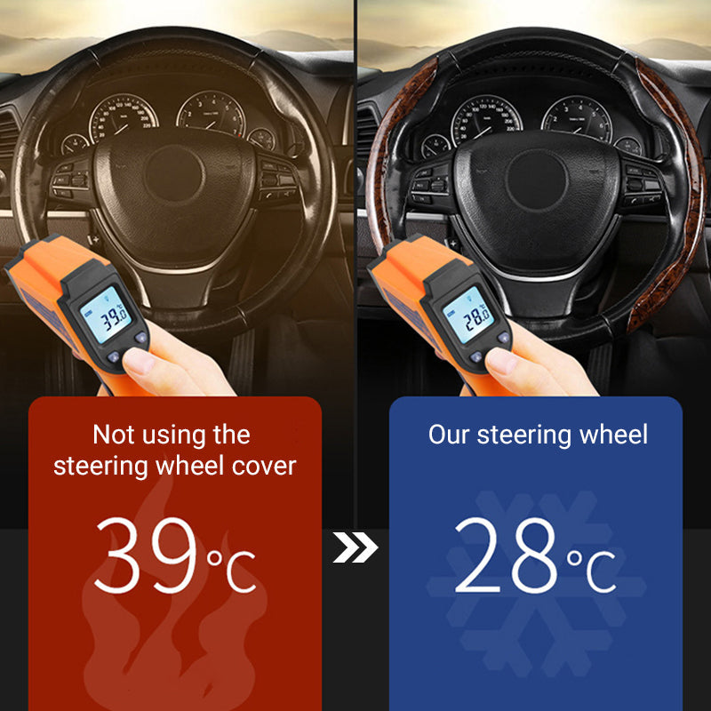 🍃🍃Carbon Fiber Pattern Laser Ultra-thin Non-slip Universal Car Steering Wheel Cover（Buy 2 Free Shipping）