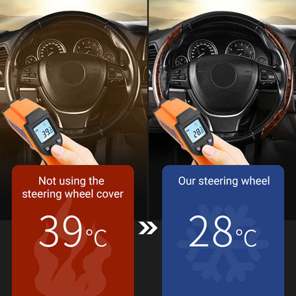 🍃🍃Carbon Fiber Pattern Laser Ultra-thin Non-slip Universal Car Steering Wheel Cover（Buy 2 Free Shipping）
