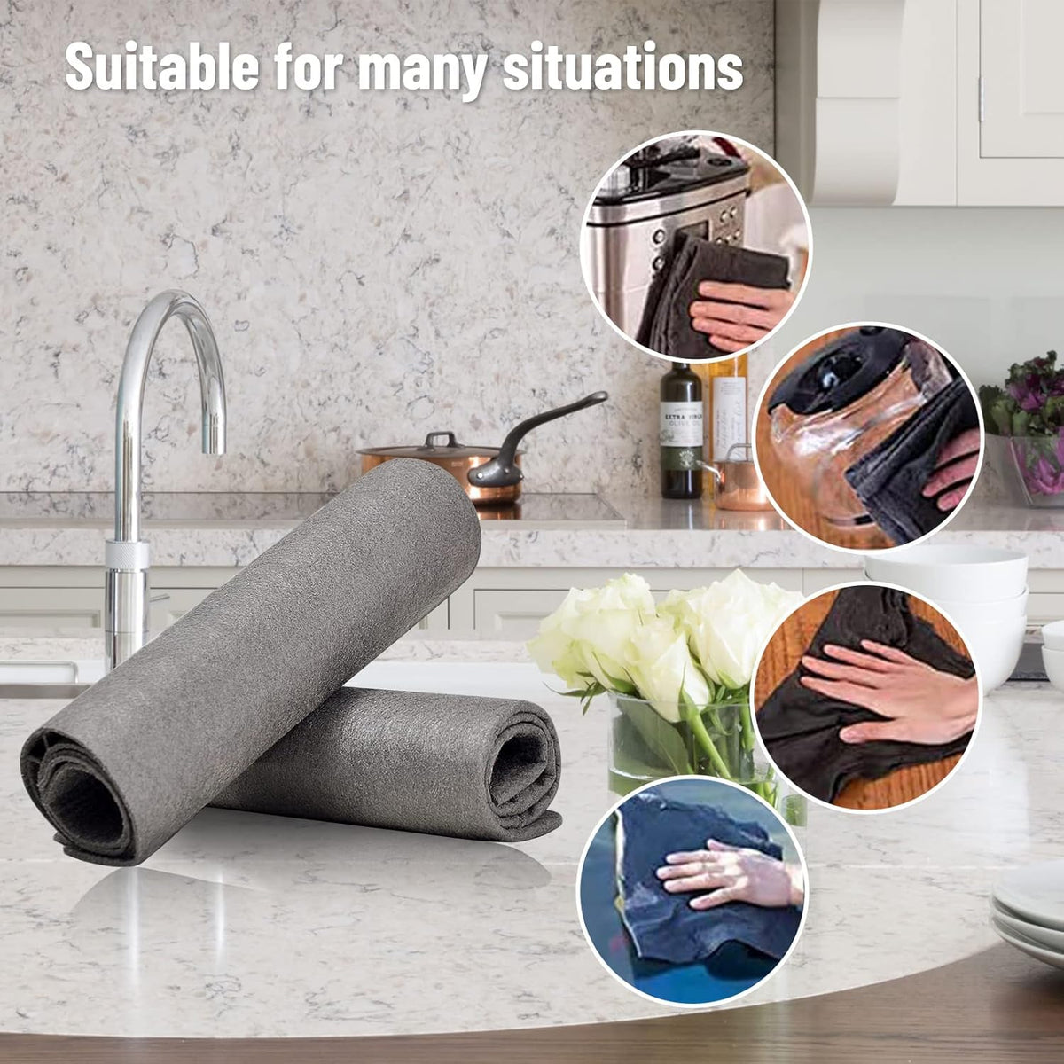 🔥Buy 1 Get 1 Free✨20 Counts Magic Cleaning Cloth, Reuseable Thickened Streak Free Magic Cleaning Wipes
