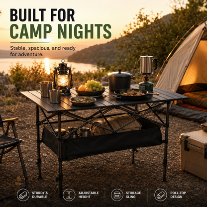 🎉New arrival 50% OFF!🏕️Carbon Steel Folding Camping Table｜Quick Setup Portable Outdoor Picnic Table ✨