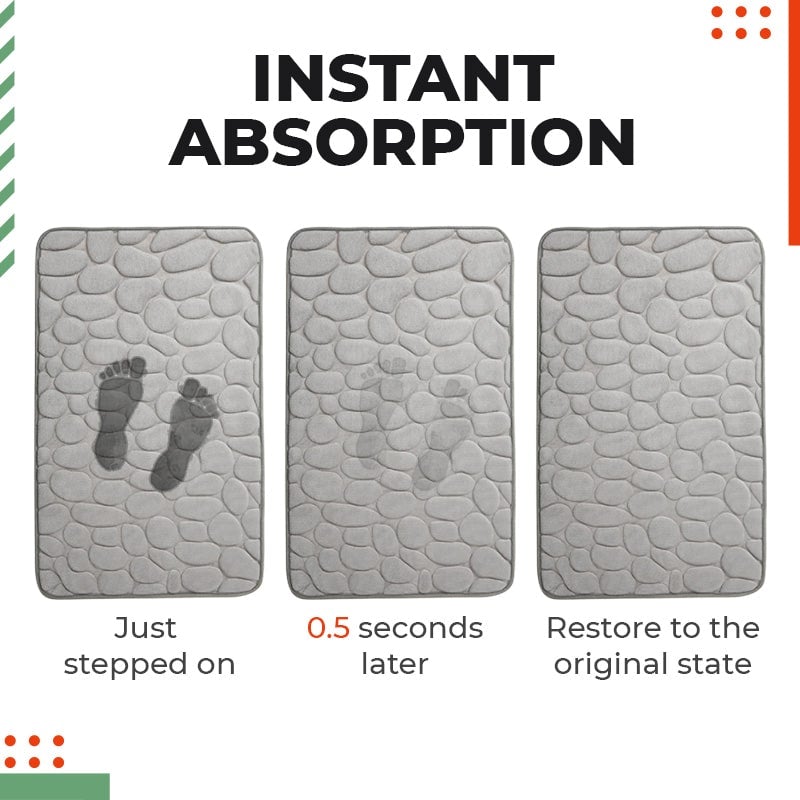 🔥50% OFF!!📢🛁 Memory Foam Bath Mat – Soft, Absorbent & Non-Slip Comfort ✨