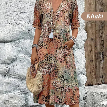 💥2026 Hot Sale 50% OFF🤩Safari Chic Leopard Dress