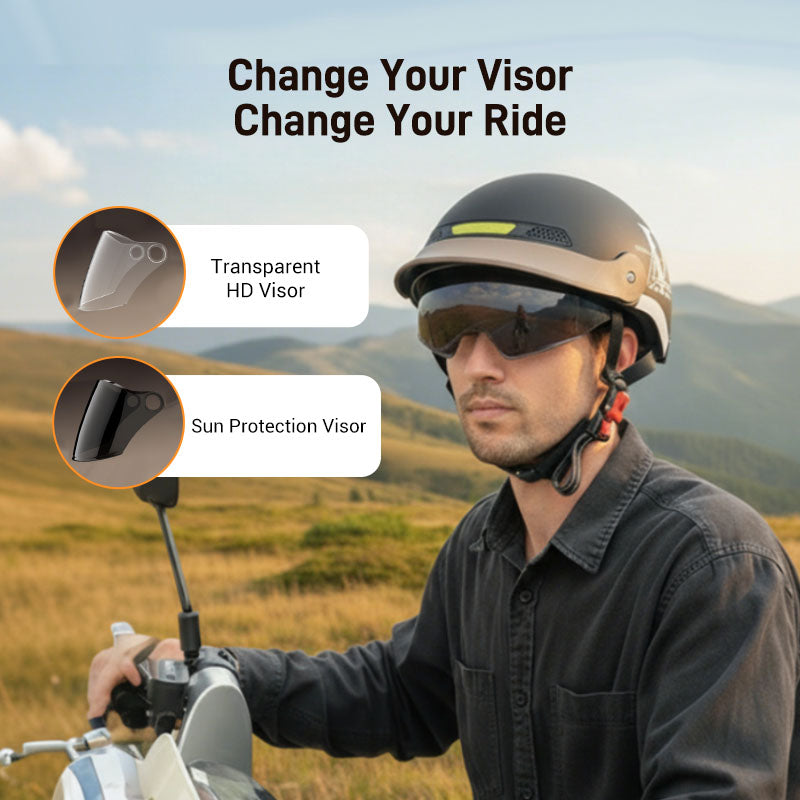 🥳2026 HOT SALE🥳💞50K+ SOLD!🏍️Breathable Lightweight Helmet – Crash-resistant shell, airflow design. Stays cool & secure. Ideal for senior riders👴✅