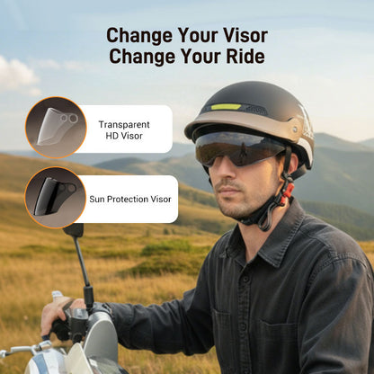 🥳2026 HOT SALE🥳💞50K+ SOLD!🏍️Breathable Lightweight Helmet – Crash-resistant shell, airflow design. Stays cool & secure. Ideal for senior riders👴✅