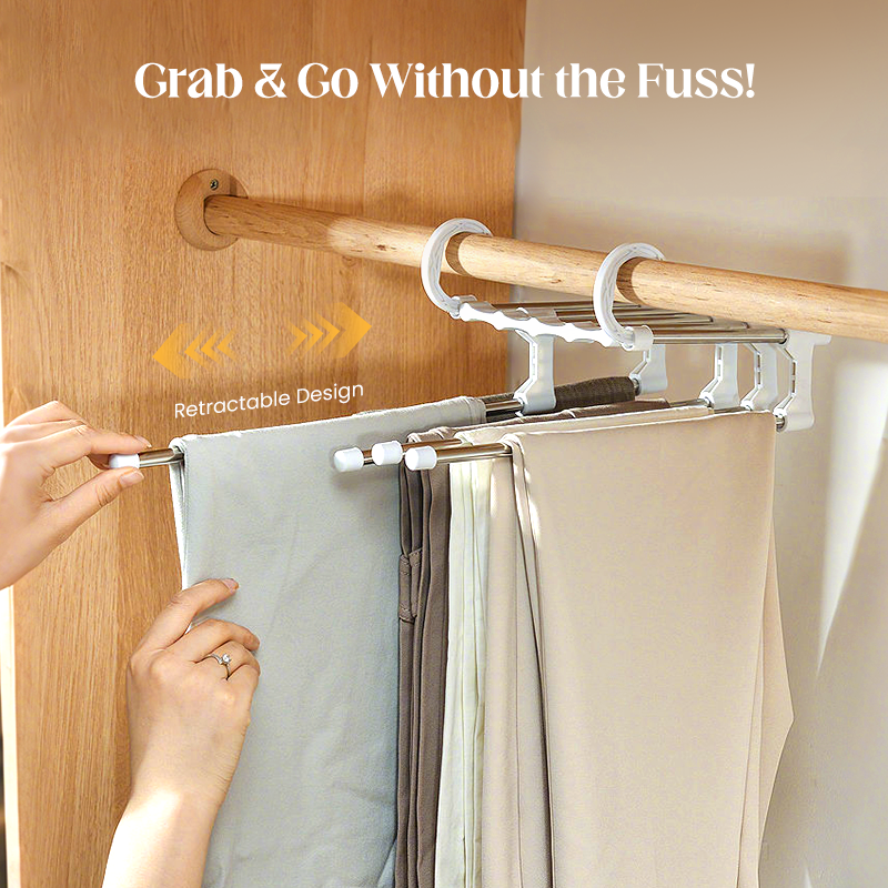 💗Household Multifunctional Telescopic Folding Multi-layer Pants Storage Rack
