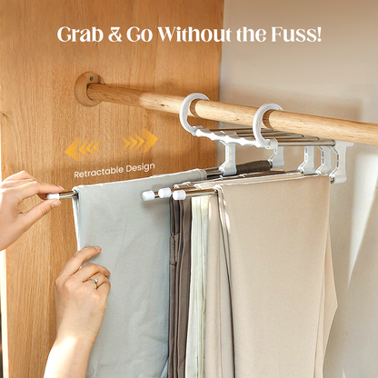 💗Household Multifunctional Telescopic Folding Multi-layer Pants Storage Rack