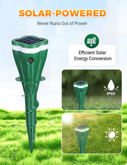 🔥Solar Powered Waterproof Screw Mole Repellent