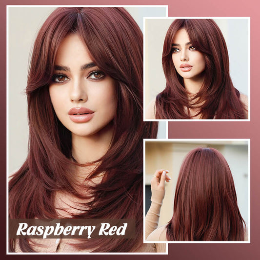 🎉Wig long hair Layered Bangs Wigs