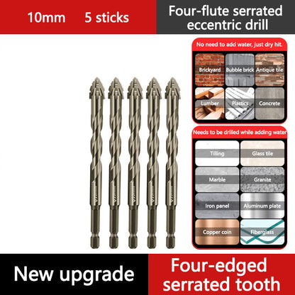 ⏳Time-Limited Special⏰4-Flute Eccentric Drill Bit Kit – Titanium-coated & multi-material ✨