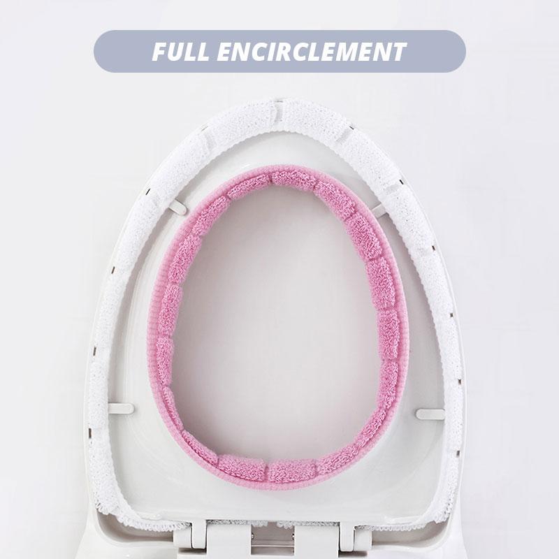Soft Knitted Toilet Seat Cover with Handle – Warm & Washable