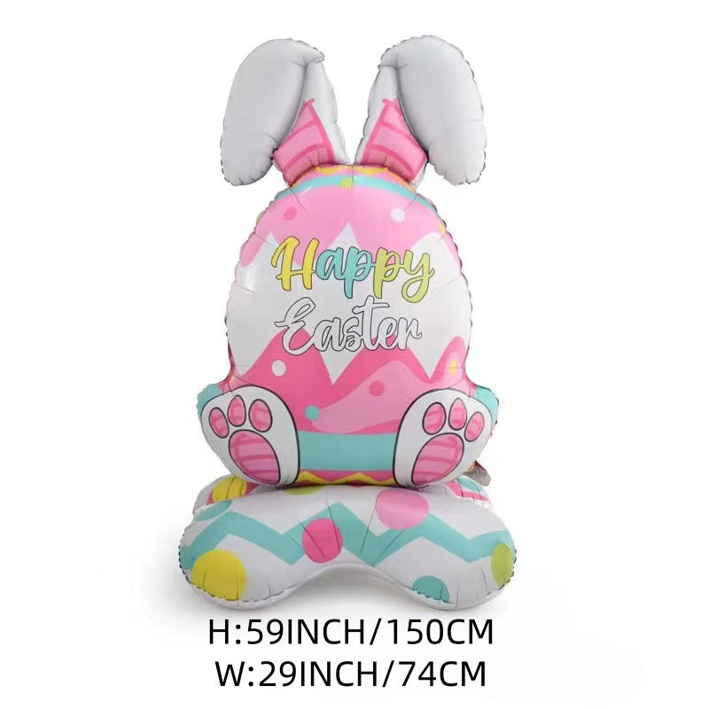 🐰🎉Giant 3D Standing Bunny Balloon Self-Supporting Festive Cheer