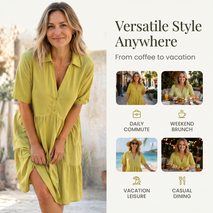 🥳2026 HOT SALE🥳Cotton-Linen A-Line Dress – Breathable, Everyday Chic
