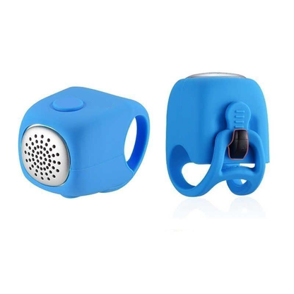 Electric Bike Horn | 90dB Car-Sound, 3 Tones, Weatherproof, USB Rechargeable | Fits Most Handlebars | Green, Blue, Black