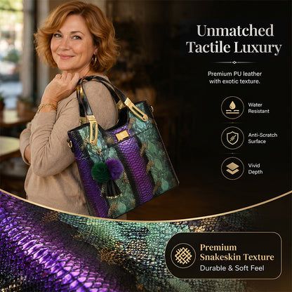 🏆LAST DAY SALE 50% OFF🔥Elegant Snakeskin PU Leather Tote Bag