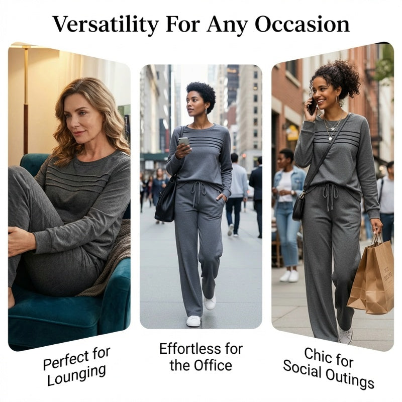 🎁2026 New Arrivals 50% OFF💥Women's Crew Neck Top & Drawstring Pants Set👚👖