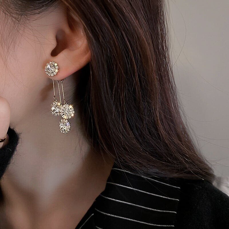 🔥2026 New Arrival ＆ Hot Sale ＆ 50％ Off🔥Zircon Round Petal Earrings – Hypoallergenic, Real Gold Plated & Dazzling Diamond Sparkle 💛