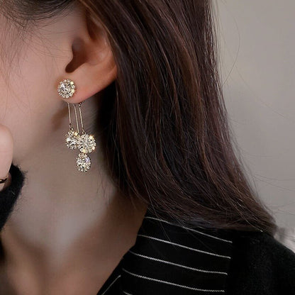 🔥2026 New Arrival ＆ Hot Sale ＆ 50％ Off🔥Zircon Round Petal Earrings – Hypoallergenic, Real Gold Plated & Dazzling Diamond Sparkle 💛