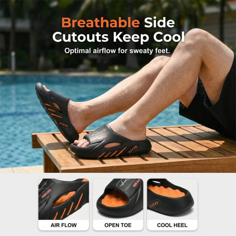 Non-Slip Thick Sole Cloud Slides for Men