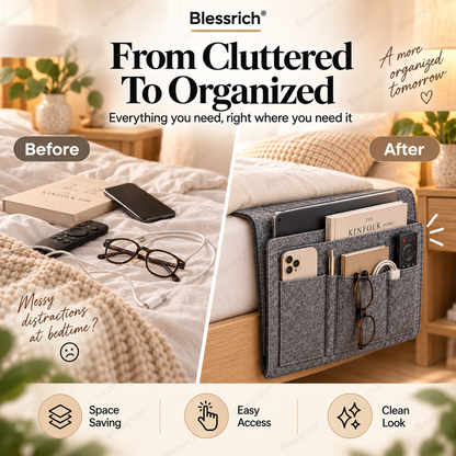 ⏰🔥LIMITED TIME OFFER: 50% OFF!💞Bedside organiser – Smart storage without a bedside table