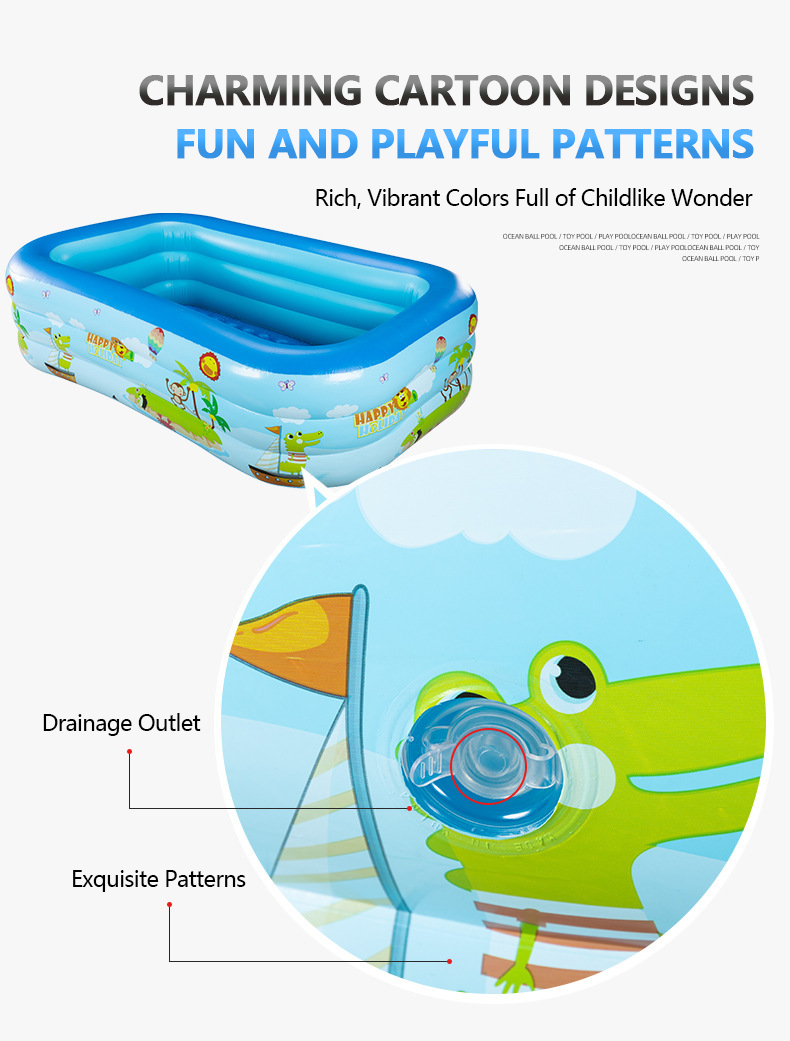📢📢50% OFF !! ⏰ Children's Inflatable Pool – Sturdy PVC & easy setup – Perfect for backyard fun on hot days – safe and colourful for kids 🌞✨