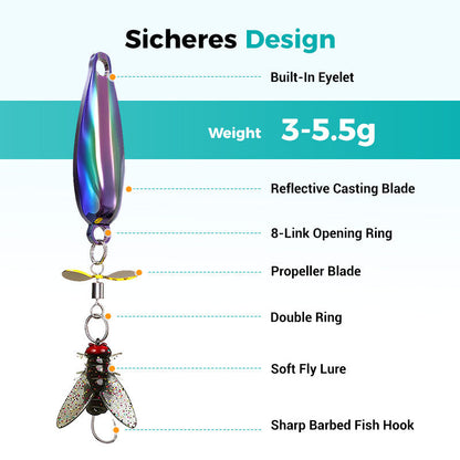 🎣LIMITED-TIME 50% OFF!⚡Metal Propeller Fishing Lure – Sharp Attraction, Smooth Rotation🎯