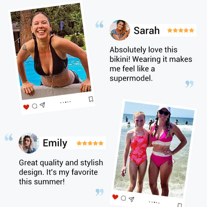 🌸 50% OFF NOW! 🌸High Waisted Tummy Control Color Block Bikini Sets