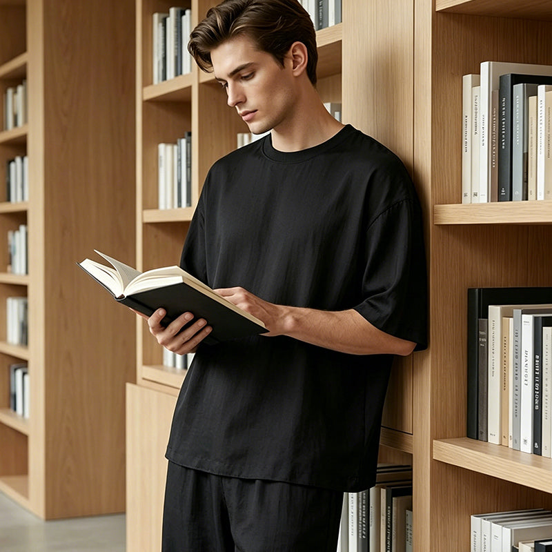 ⏰Men's T-Shirt & Wide-Leg Pants 2-Piece Set