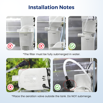 💦Fish Tank 3-in-1 Filter♻️Filtration, Oxygenation & Water Pumping