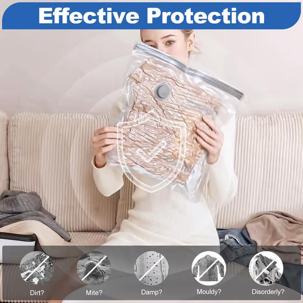 ⚡Pack of 6 Compression Bags for USB Electric Vacuum Cleaner – Space-Saving Storage, Airtight Seal, Reusable & Durable🌀