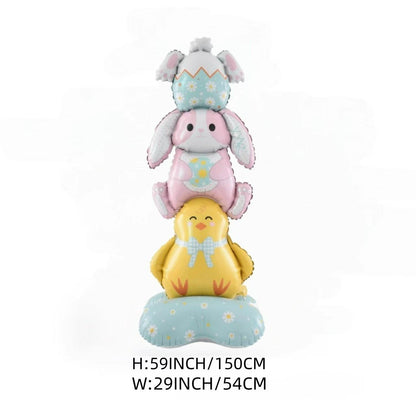 🐰🎉Giant 3D Standing Bunny Balloon Self-Supporting Festive Cheer