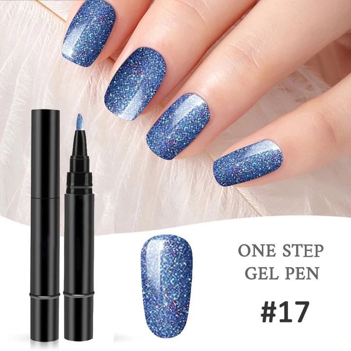 ✨One Step Nail Gel Pen🎨Free handheld mini UV nail lamp💡