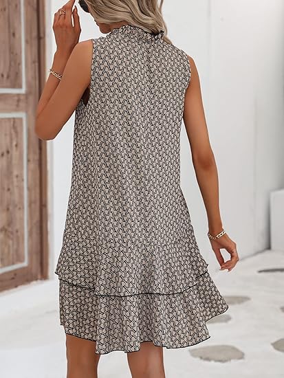 ⏳Limited-time 50% off⏰Women’s Geometric Print Bow Dress✨💃