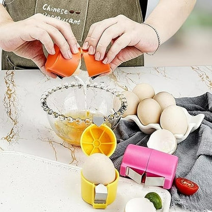 Egg Shell Opener | Clean Crack Every Time, No Mess, Fits All Egg Sizes — 3-Pack