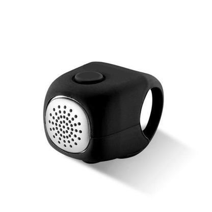Electric Bike Horn | 90dB Car-Sound, 3 Tones, Weatherproof, USB Rechargeable | Fits Most Handlebars | Green, Blue, Black