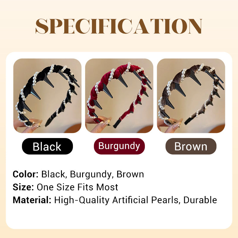 🔥Hot Sale🔥Vintage High Cranium Artificial Pearl Hairband（50% OFF）