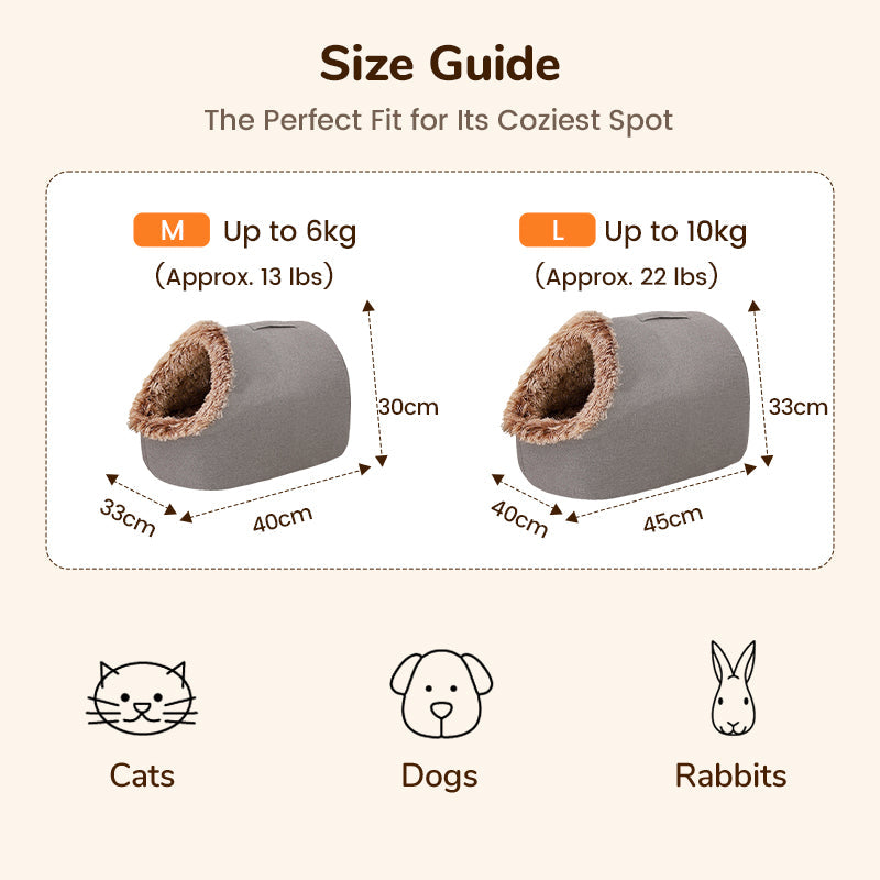 🎁50%OFF!🐾Winter Warm Pet Cave Bed – Cozy Den for Cats & Small Dogs❄️❤️