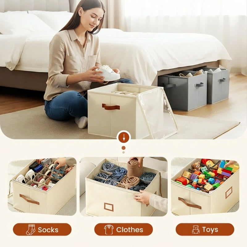 🎉 2026 Sale — Over 42,300 Sold!📦 Fabric Shoe Organizer Storage Box