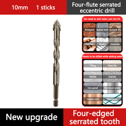 ⏳Time-Limited Special⏰4-Flute Eccentric Drill Bit Kit – Titanium-coated & multi-material ✨