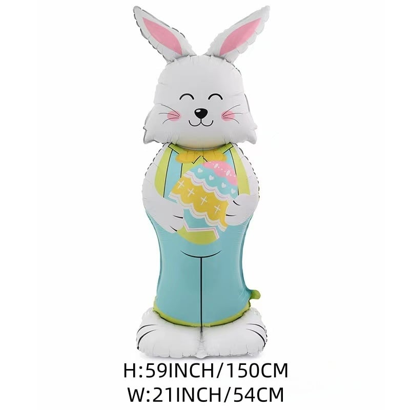 🐰🎉Giant 3D Standing Bunny Balloon Self-Supporting Festive Cheer