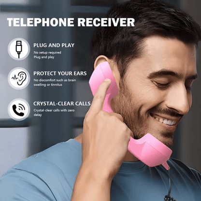 📞 50% OFF NOW! ☎️ Retro Phone Handset – Type-C Wired, HD Speaker & Volume Control – Nostalgic Charm with Up to 99% Less Radiation 🎙️