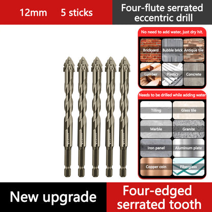 ⏳Time-Limited Special⏰4-Flute Eccentric Drill Bit Kit – Titanium-coated & multi-material ✨
