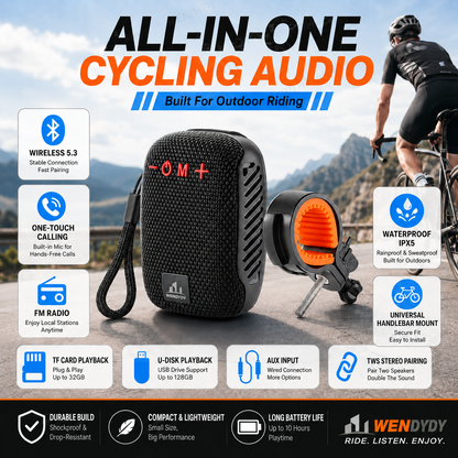 Waterproof Bicycle Bluetooth Speaker with Mounting Bracket